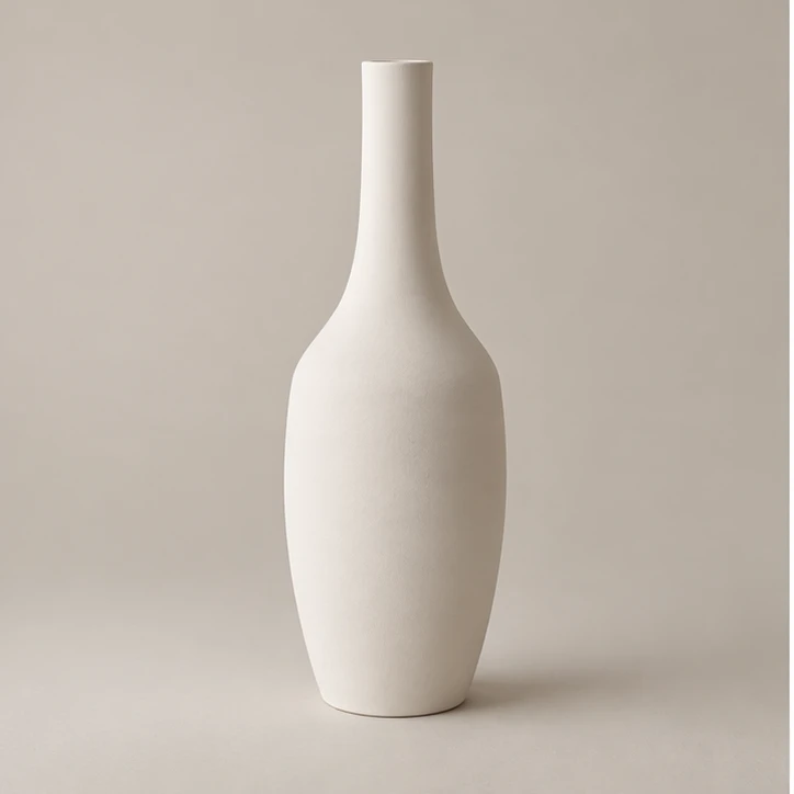 Rise Vase — porcelain white vase