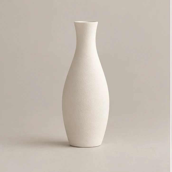 Pinch Bud — porcelain white vase