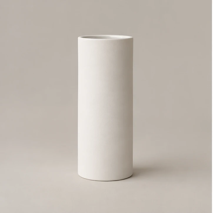 Column Vase — porcelain white vase